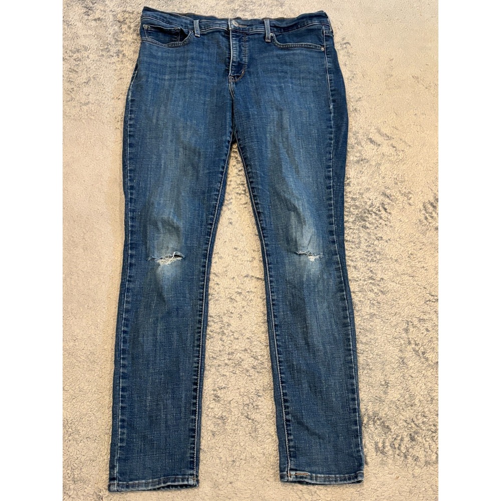 Levis 311 Jeans Womens 32 Shaping Skinny Medium Wash Blue Denim Stretch Casual